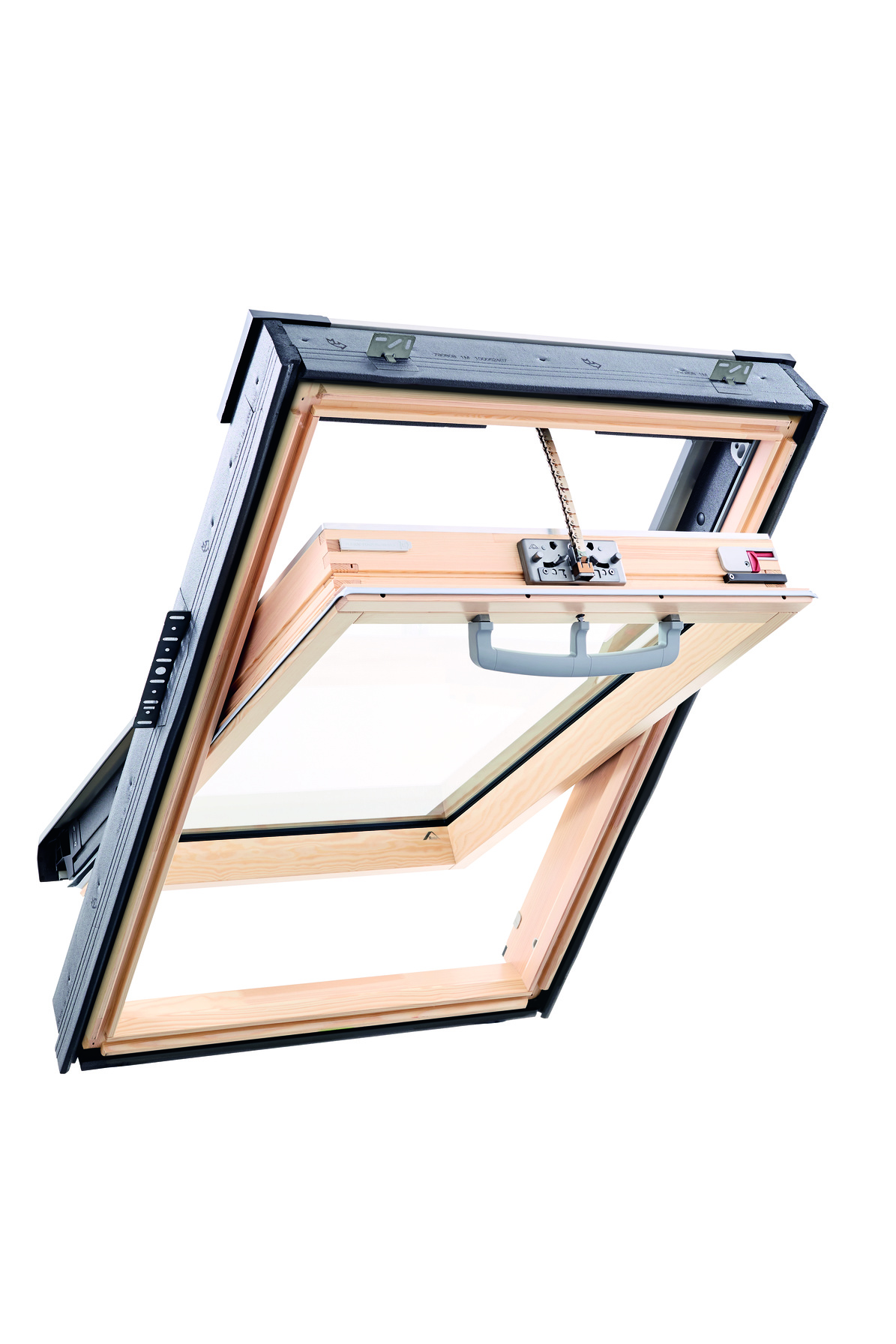 RotoQ Tronic Schwingfenster QT4 Holz-743098M Fenster, Architektur, Gebäude, Dachfenster