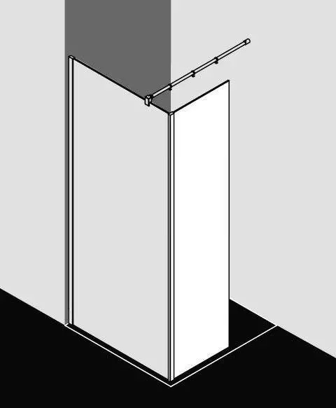 Kermi WALK-IN XB Festfeld im Winkel zur Kombination mit WALK-IN XB Duschwand-XBFFW03020VAKM