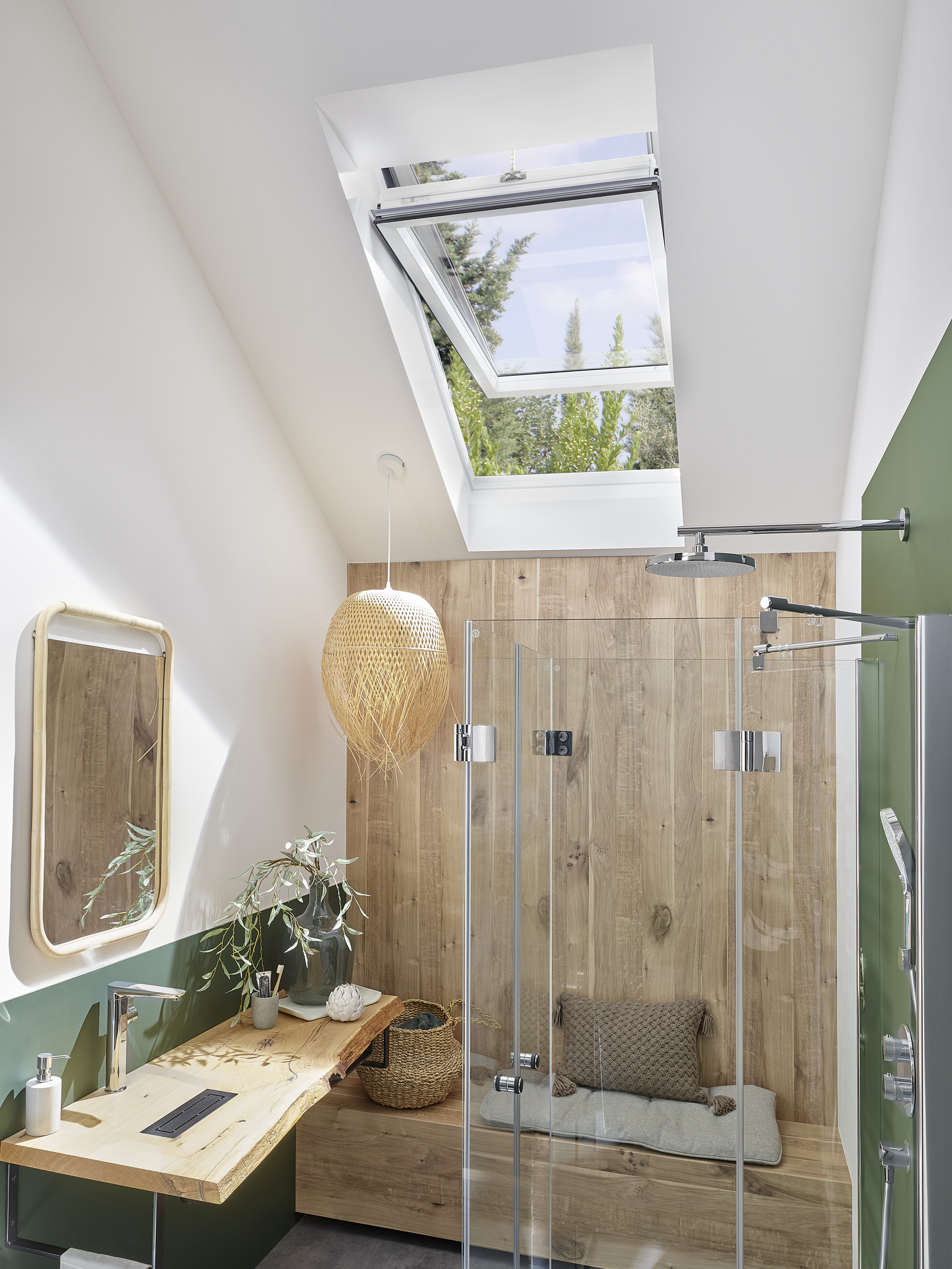 Roto Designo RotoTronic Schwingfenster R6 Kunststoff-807579M Drinnen, Innenarchitektur, Fenster, Gebäude, Dachfenster