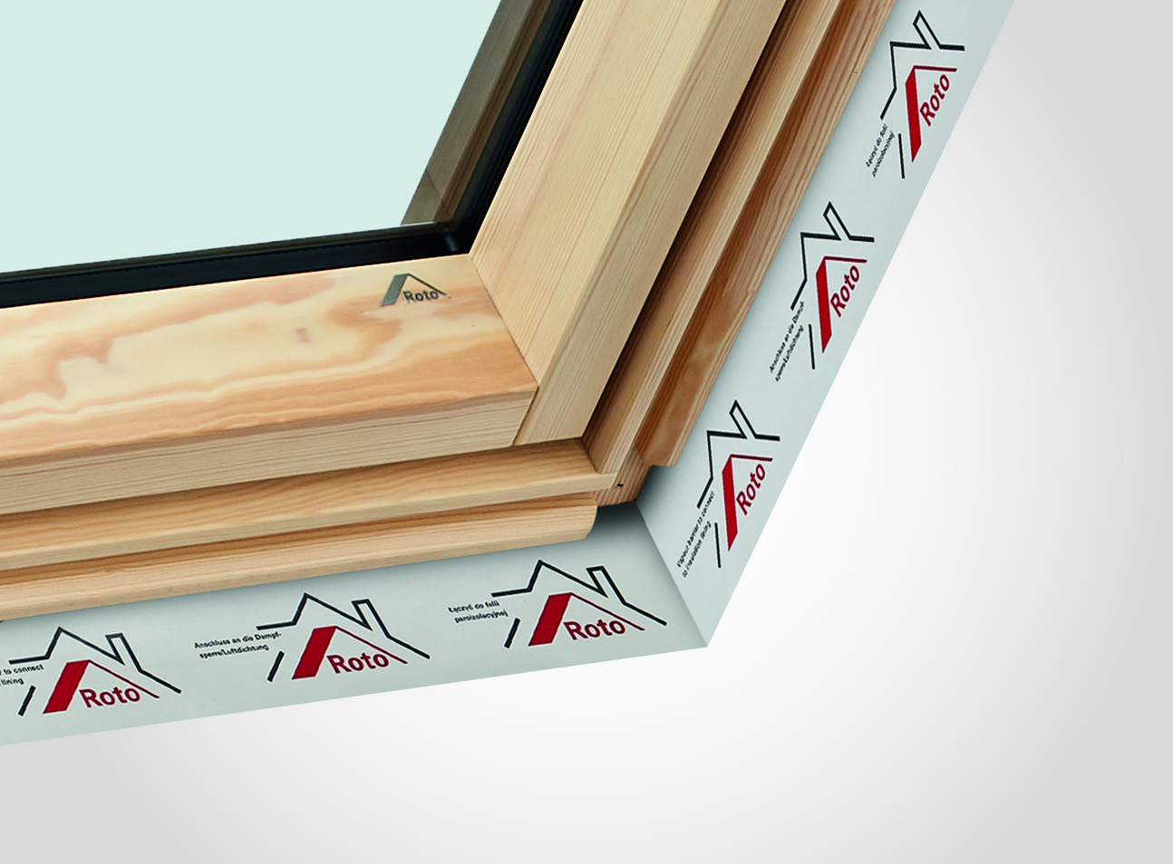 RotoQ Schwingfenster Q4 Holz-742604M Sperrholz, Holz, Fenster