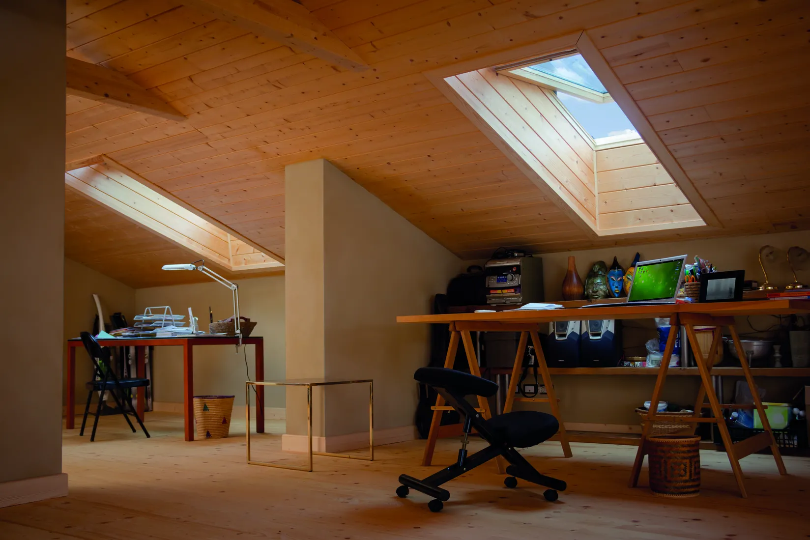 Holz, Fußboden, Bodenbeläge, Hartholz, Dachboden